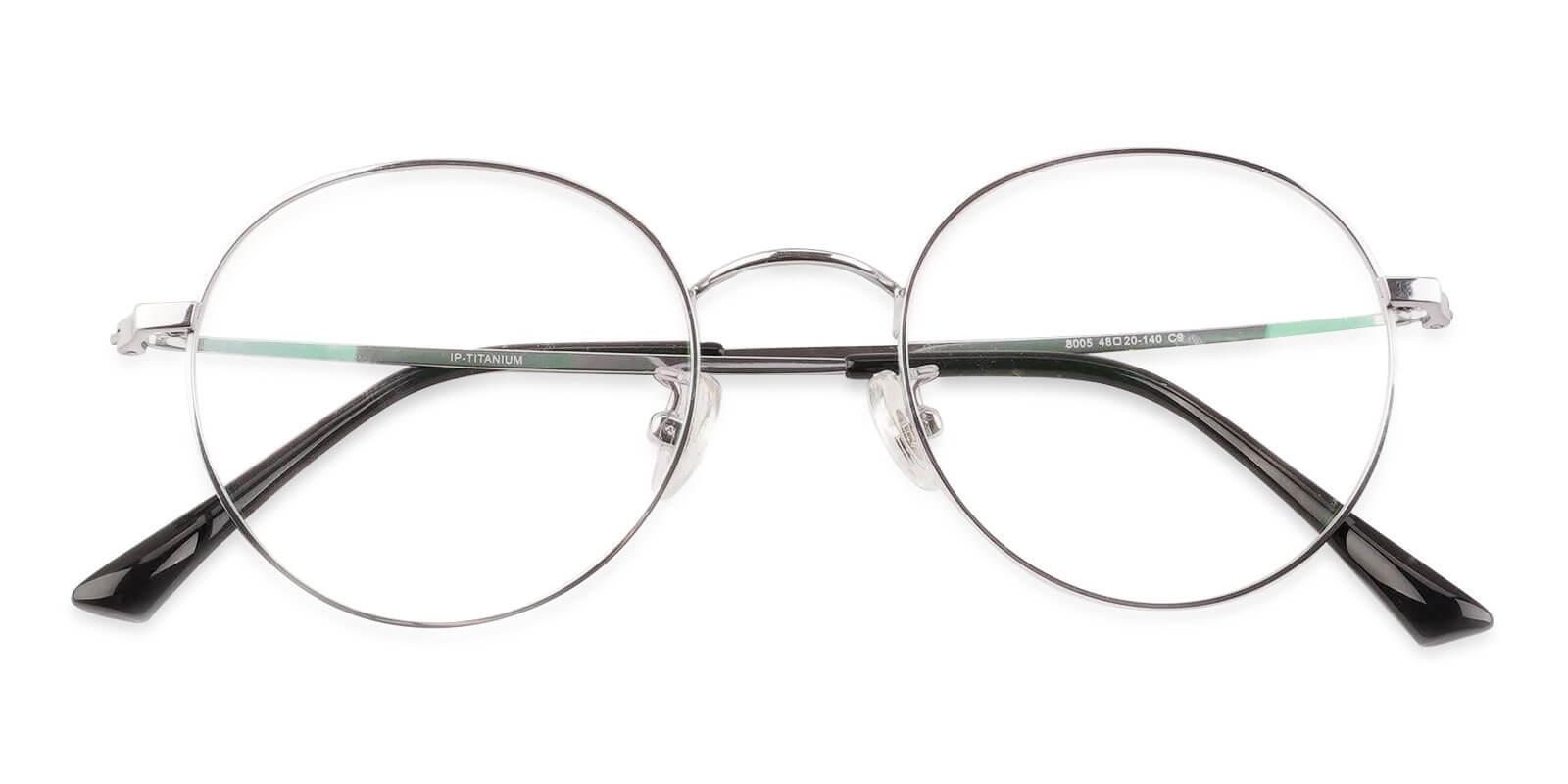 Peyton Silver Titanium Eyeglasses , Lightweight , NosePads Frames from ABBE Glasses