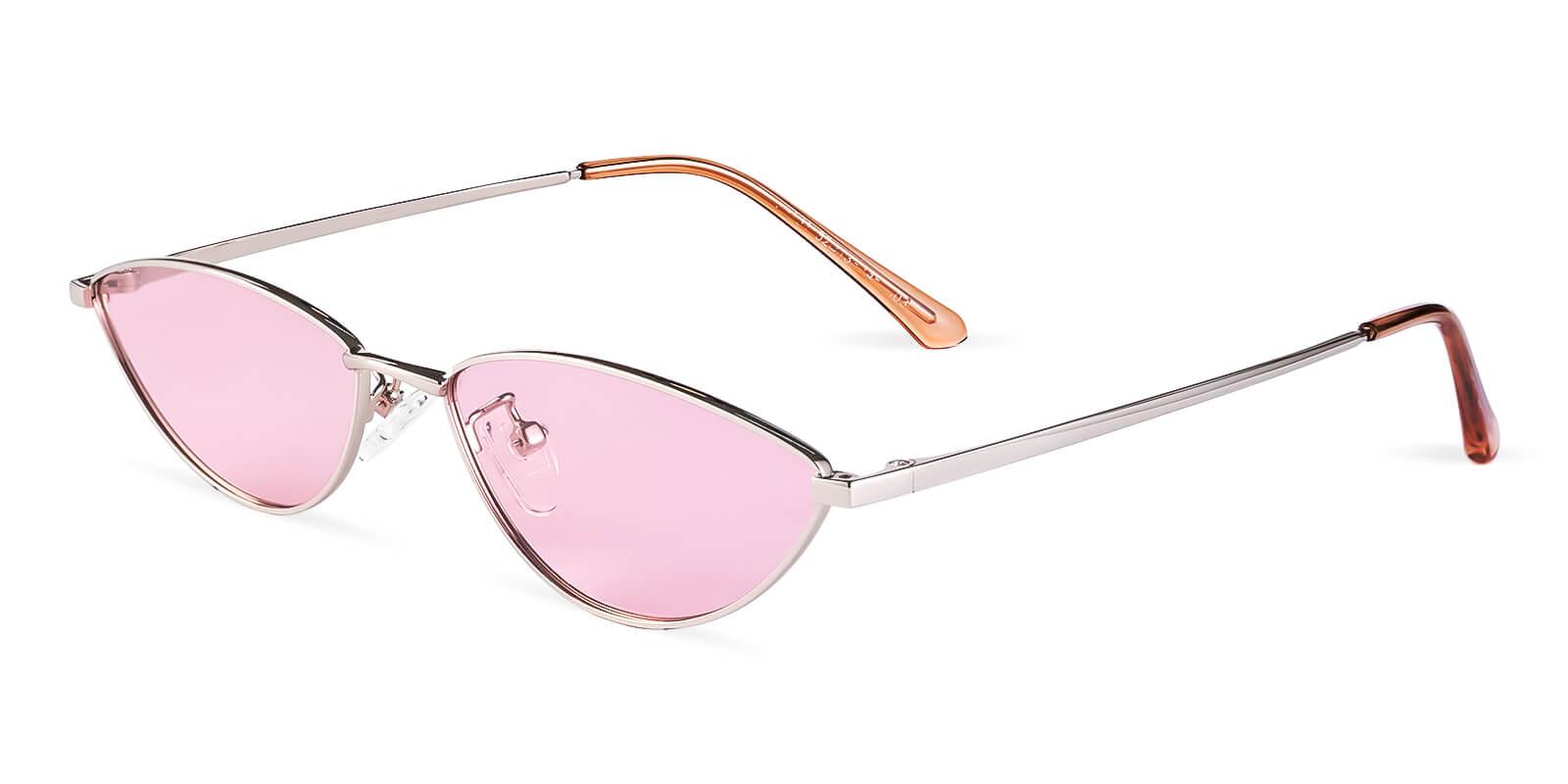 Echo Pink Metal Sunglasses , Lightweight , NosePads Frames from ABBE Glasses