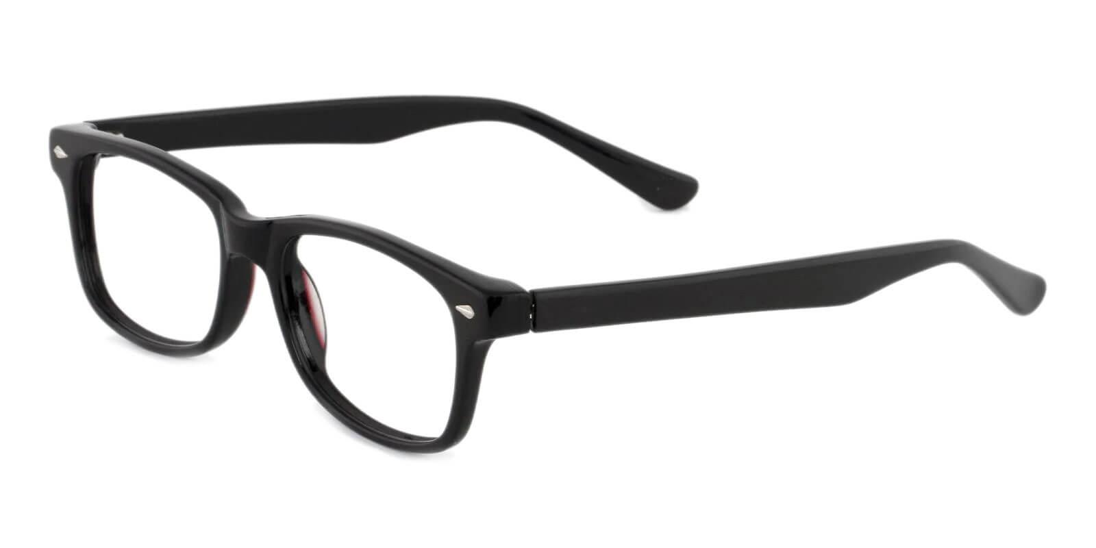 Wisdom Black Acetate Eyeglasses , UniversalBridgeFit Frames from ABBE Glasses