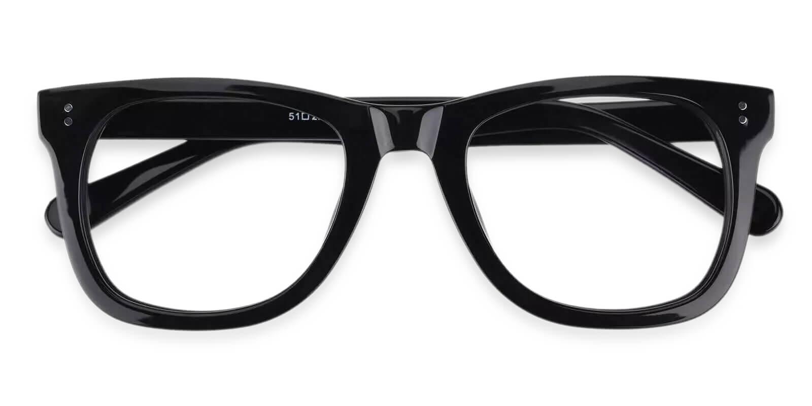 Dean Black Acetate Eyeglasses , UniversalBridgeFit Frames from ABBE Glasses