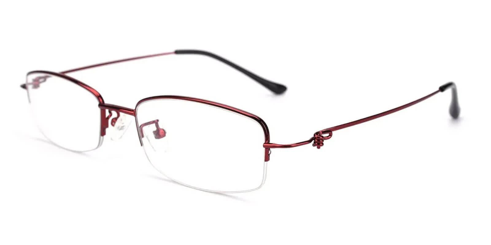 Amanda Red Metal Eyeglasses , NosePads Frames from ABBE Glasses