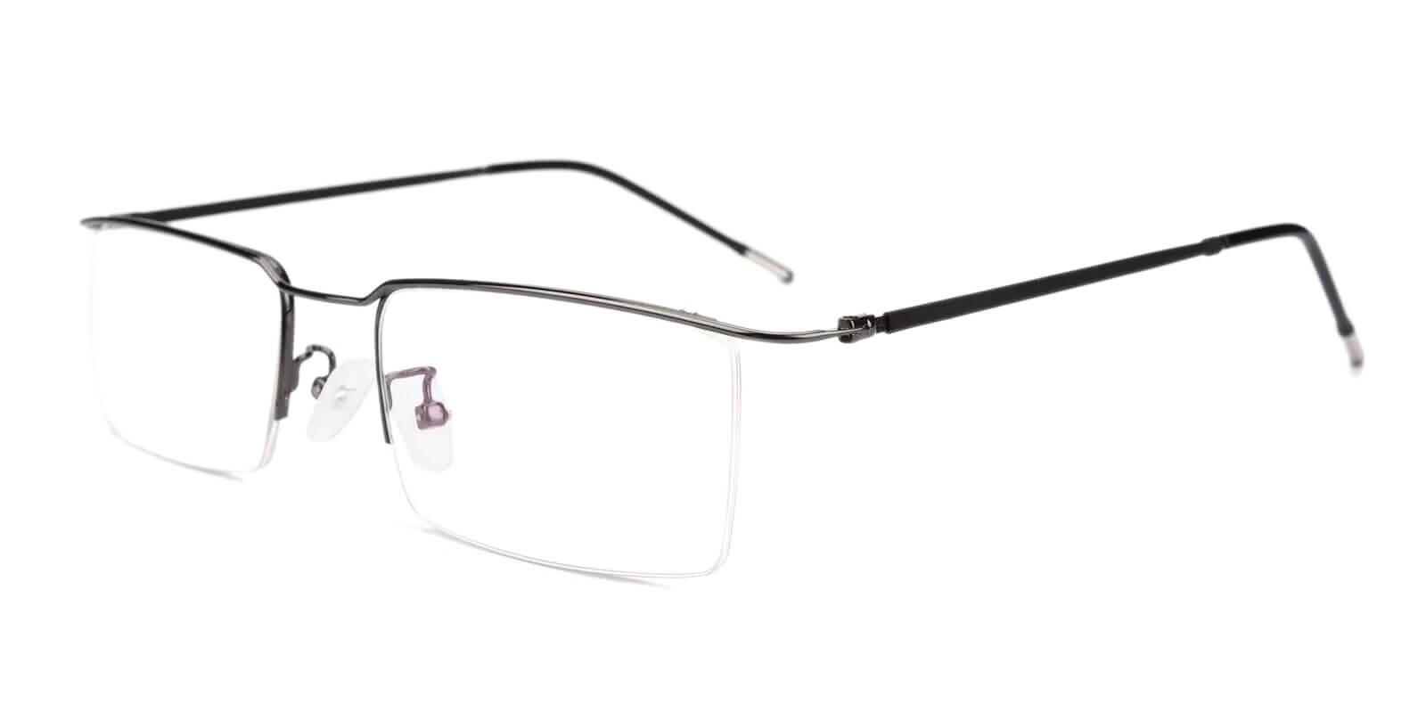 Wit Gun Metal Eyeglasses , NosePads Frames from ABBE Glasses