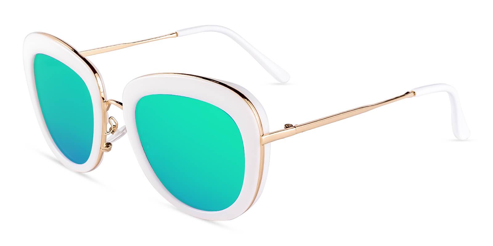 Jupiter White  Sunglasses , NosePads Frames from ABBE Glasses