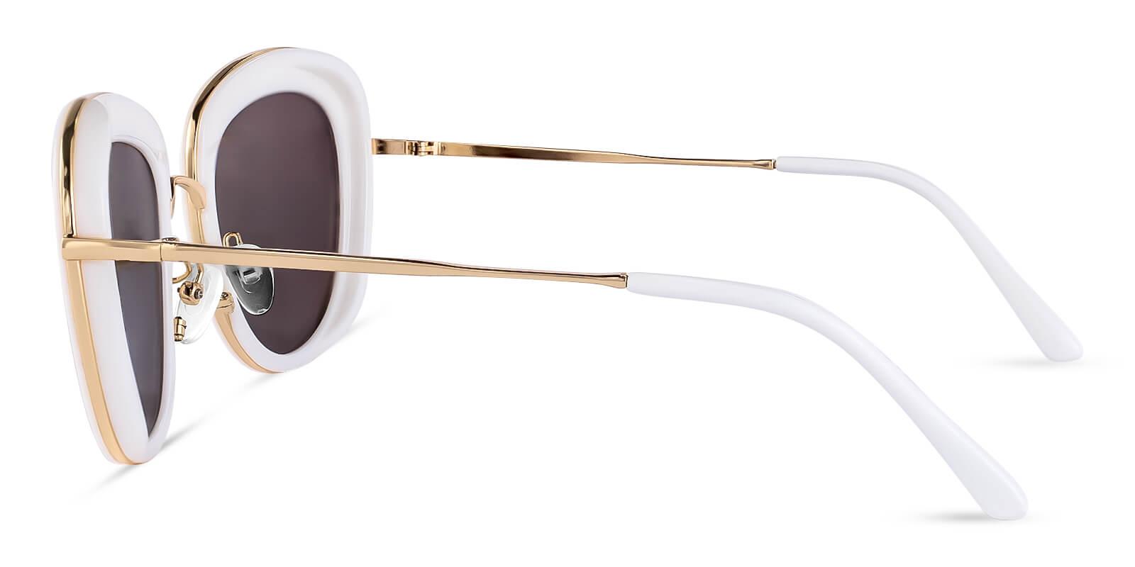 Jupiter White  Sunglasses , NosePads Frames from ABBE Glasses