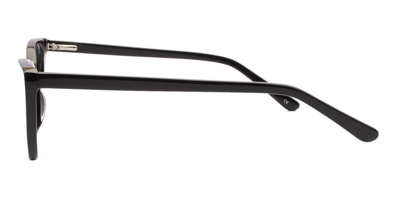 Tune Black Acetate Eyeglasses , SpringHinges , UniversalBridgeFit Frames from ABBE Glasses