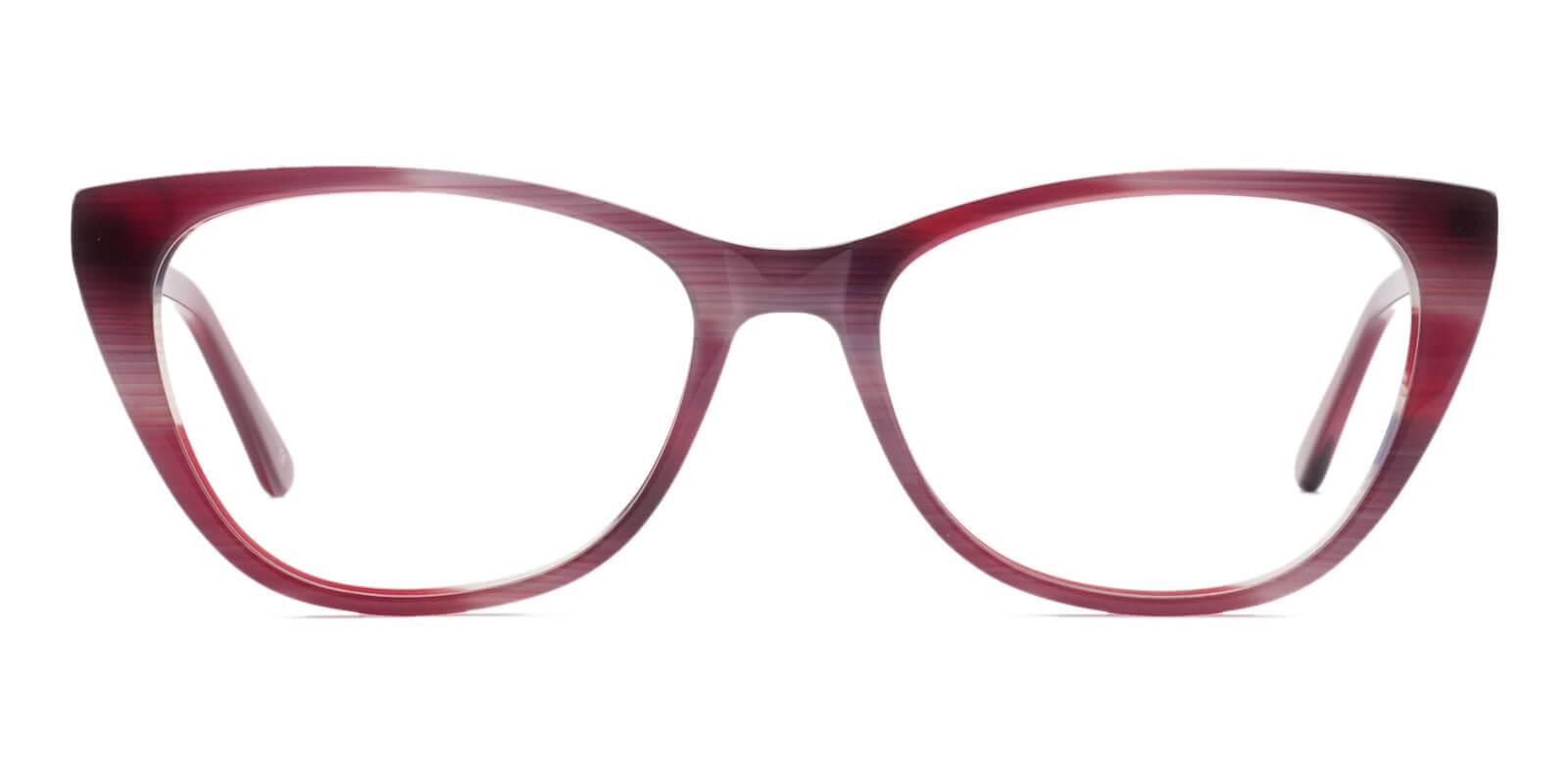 Tune Red Acetate Eyeglasses , SpringHinges , UniversalBridgeFit Frames from ABBE Glasses