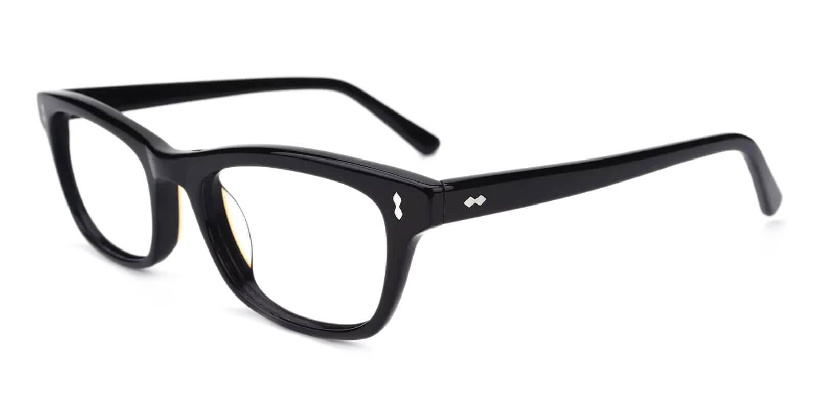 Leaf Black Acetate Eyeglasses , UniversalBridgeFit Frames from ABBE Glasses