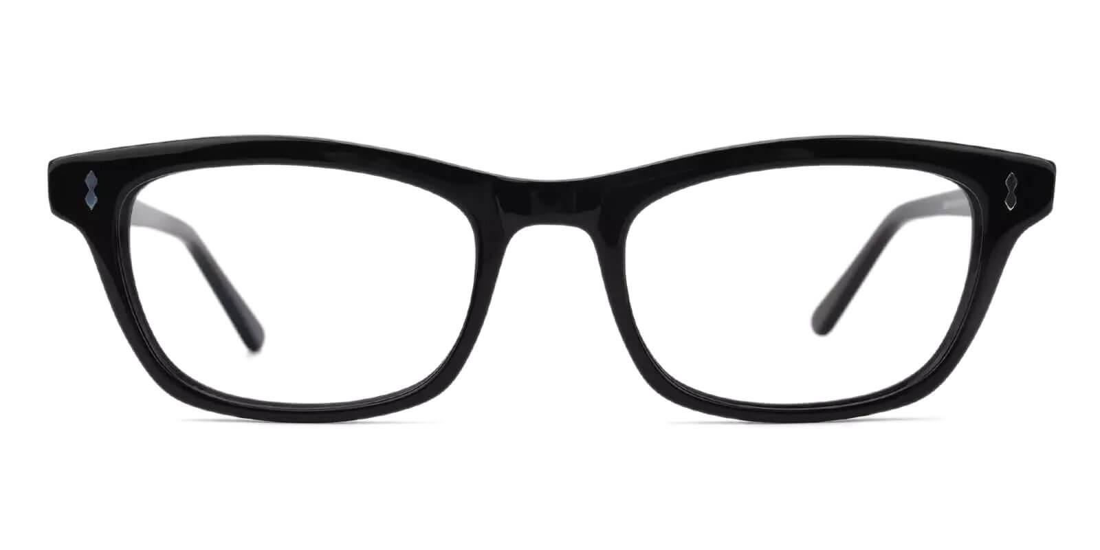 Leaf Black Acetate Eyeglasses , UniversalBridgeFit Frames from ABBE Glasses