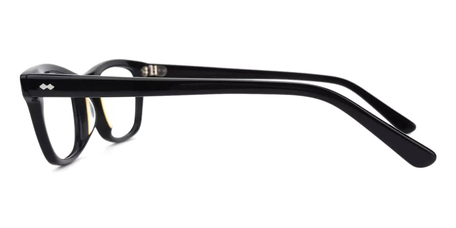 Leaf Black Acetate Eyeglasses , UniversalBridgeFit Frames from ABBE Glasses