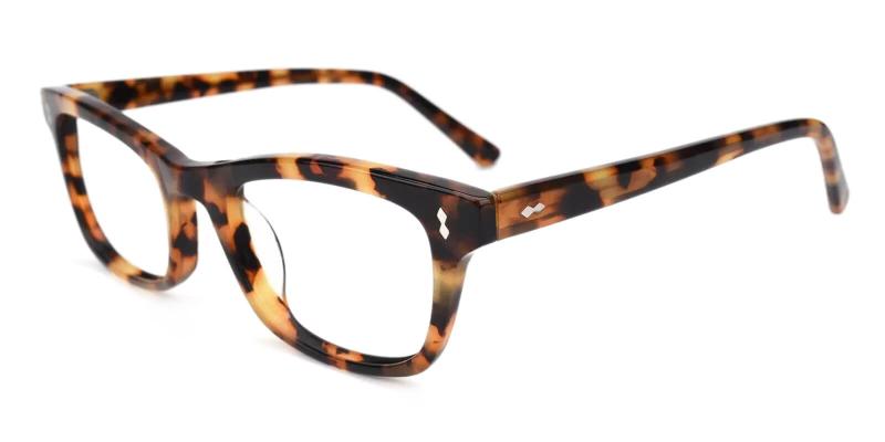 Tortoise Leaf - Acetate ,Universal Bridge Fit