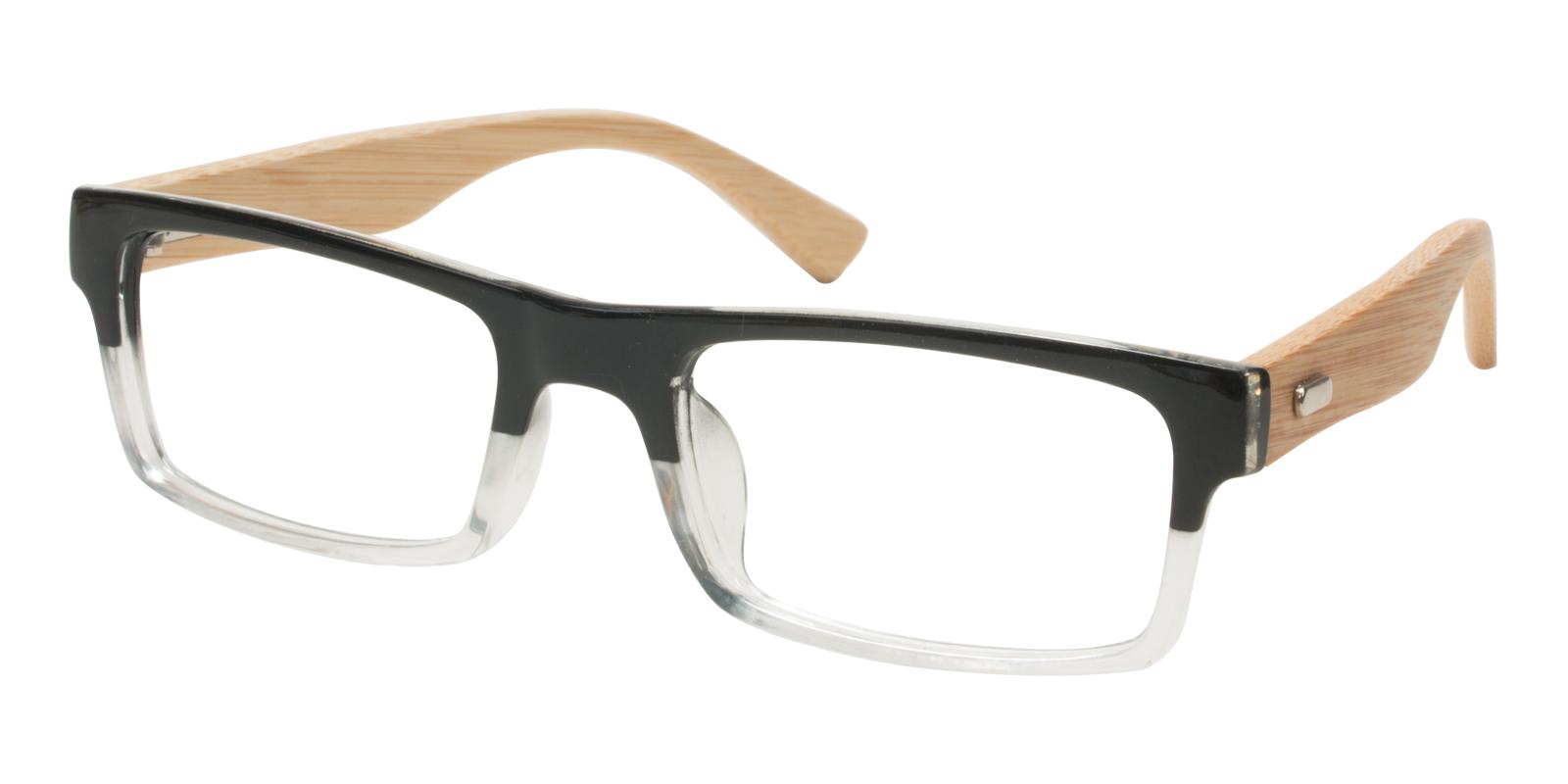 Mini-pandaing Black Acetate , Bamboo Eyeglasses , UniversalBridgeFit Frames from ABBE Glasses