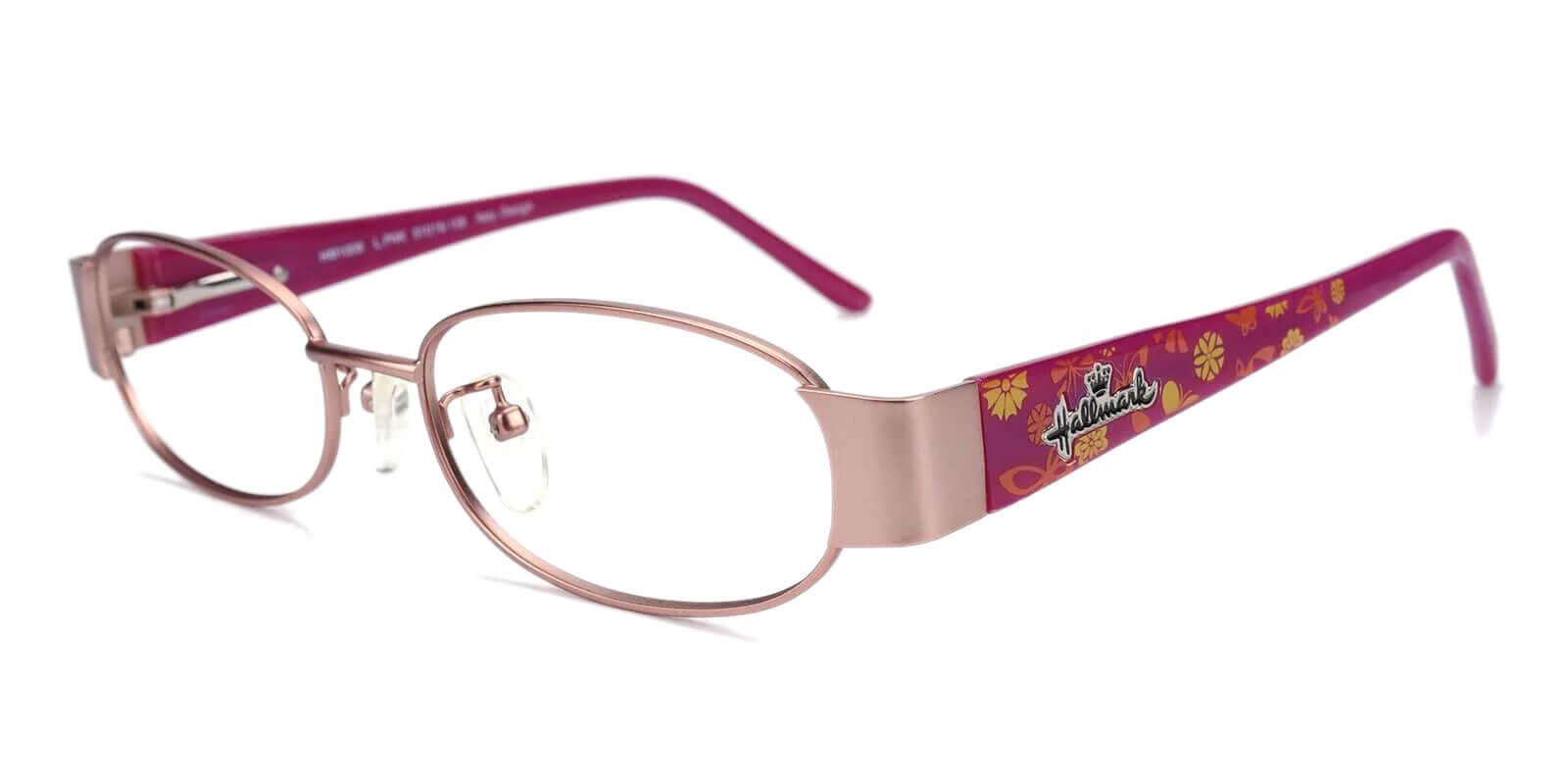 Alps Pink Metal Eyeglasses , NosePads Frames from ABBE Glasses