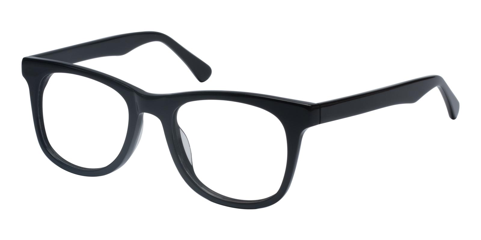 Standie Black Acetate Eyeglasses , UniversalBridgeFit Frames from ABBE Glasses