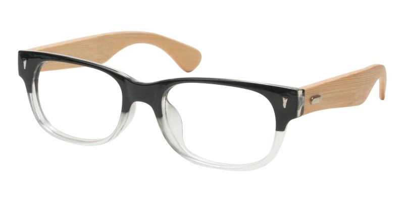 Black Pandaing - Acetate,Bamboo ,Universal Bridge Fit