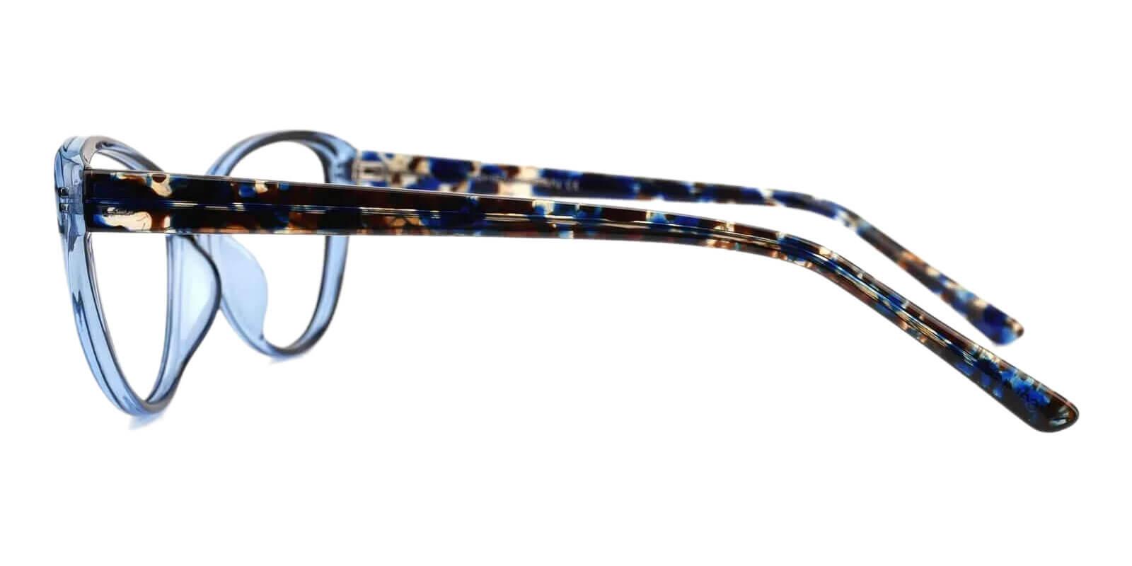 Olga Blue Plastic Eyeglasses Frames from ABBE Glasses