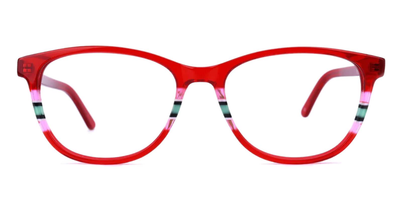 Vltava Red Acetate Eyeglasses , UniversalBridgeFit Frames from ABBE Glasses