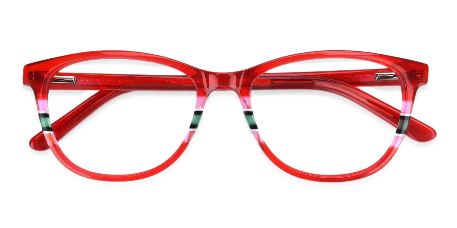 Vltava Red Acetate Eyeglasses , UniversalBridgeFit Frames from ABBE Glasses