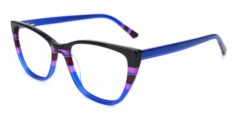 Blue Prague - Acetate ,Universal Bridge Fit