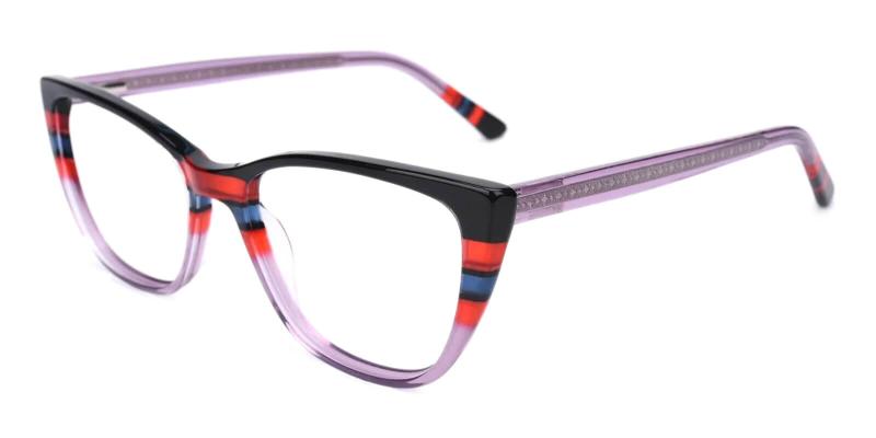 Purple Prague - Acetate ,Universal Bridge Fit