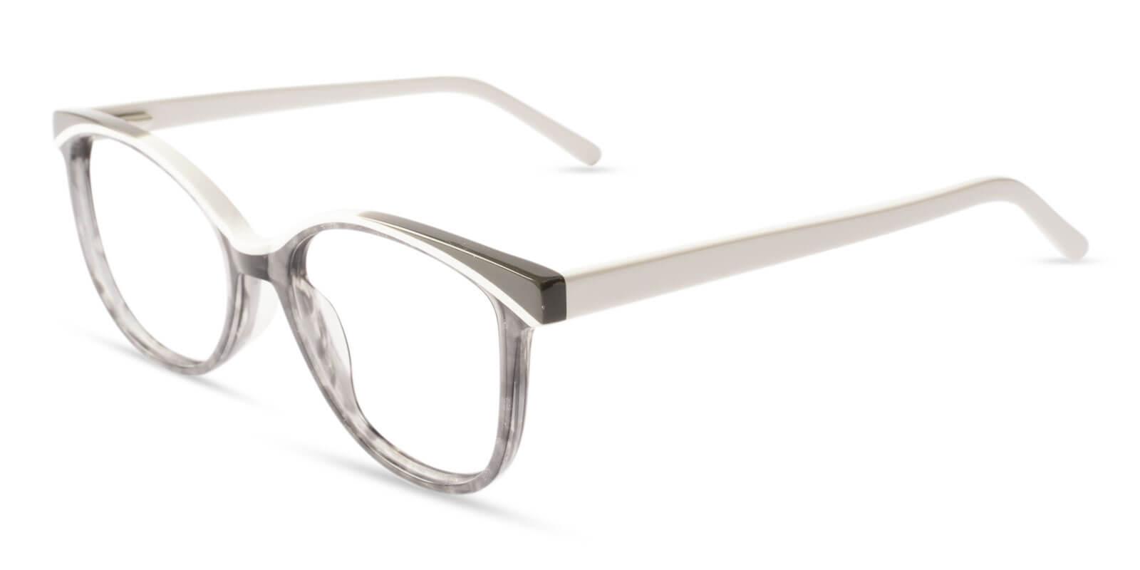 Salzburg White Acetate Eyeglasses , UniversalBridgeFit Frames from ABBE Glasses