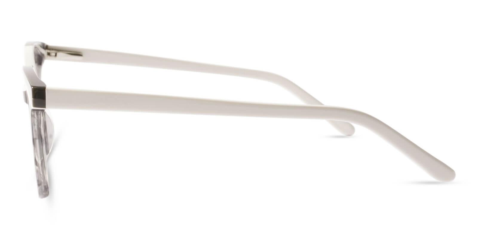 Salzburg White Acetate Eyeglasses , UniversalBridgeFit Frames from ABBE Glasses