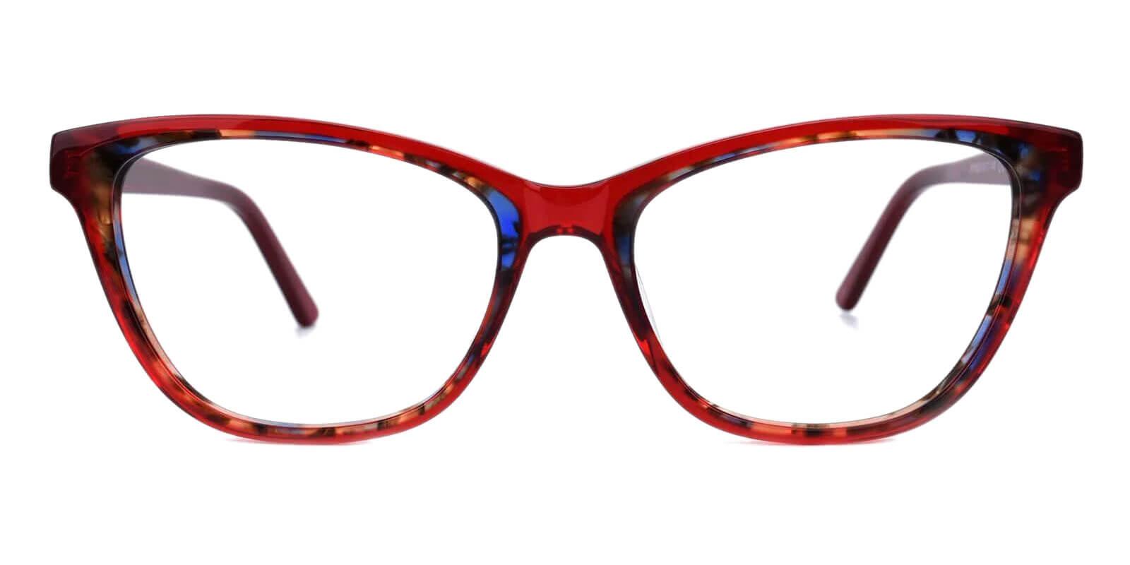 Strauss Red Acetate Eyeglasses , UniversalBridgeFit Frames from ABBE Glasses