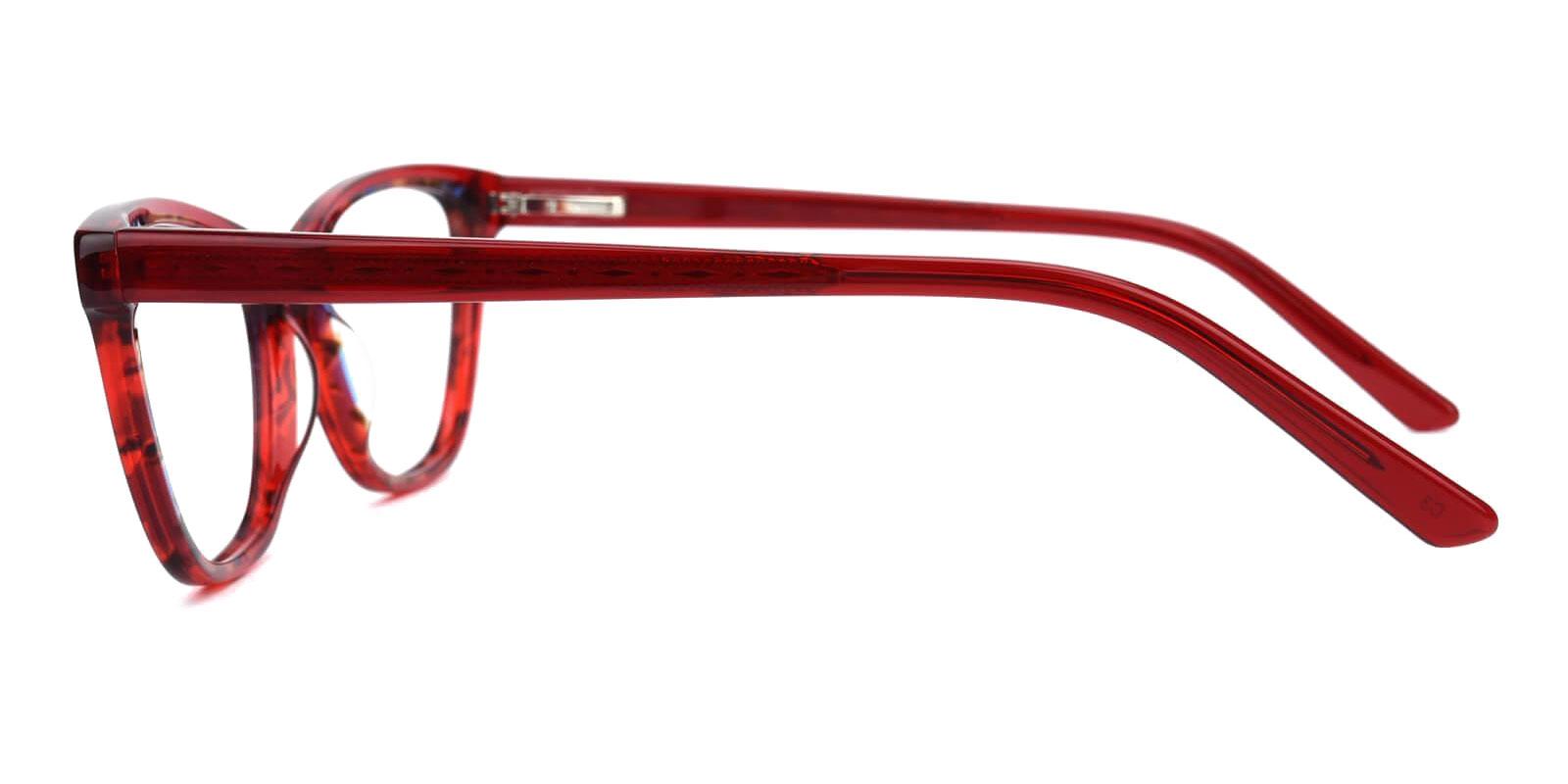 Strauss Red Acetate Eyeglasses , UniversalBridgeFit Frames from ABBE Glasses