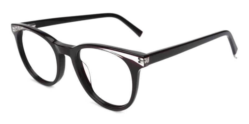 Black Dimona - Acetate ,Universal Bridge Fit