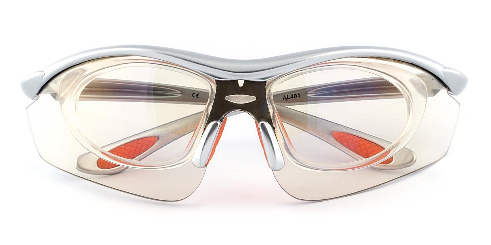 Gustavus Silver Plastic SportsGlasses , NosePads Frames from ABBE Glasses