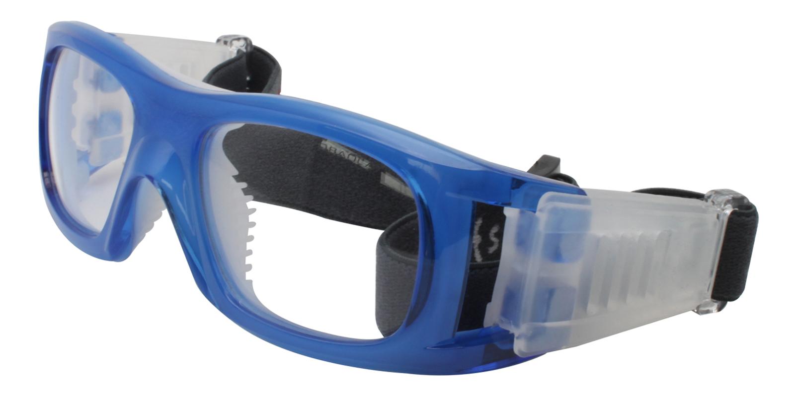 Christopher Blue Plastic SportsGlasses , NosePads Frames from ABBE Glasses