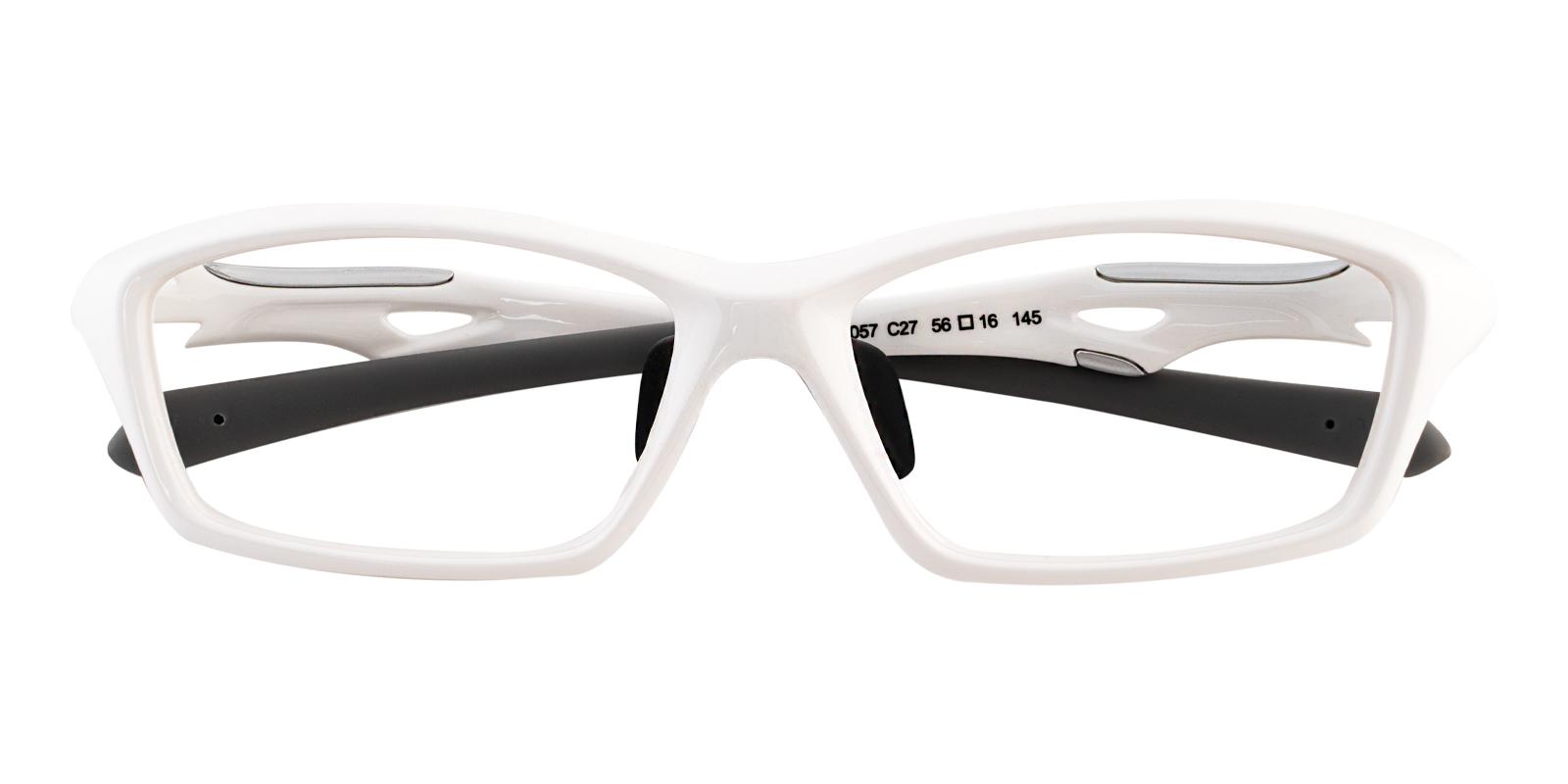 Clementine White TR SportsGlasses , SpringHinges , NosePads Frames from ABBE Glasses