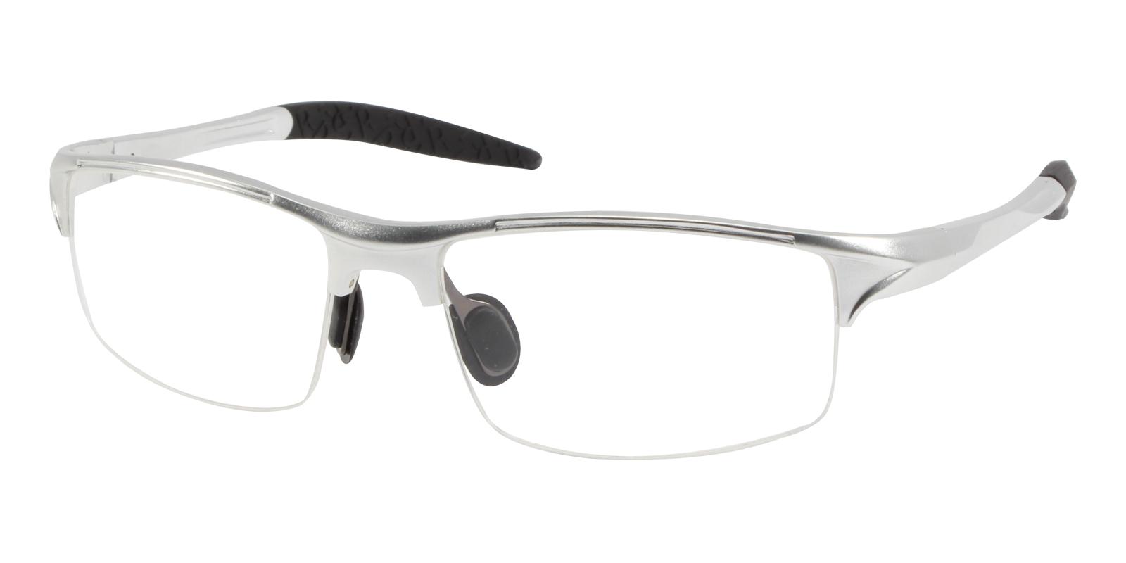 Surveyor Silver Metal SportsGlasses , SpringHinges , NosePads Frames from ABBE Glasses