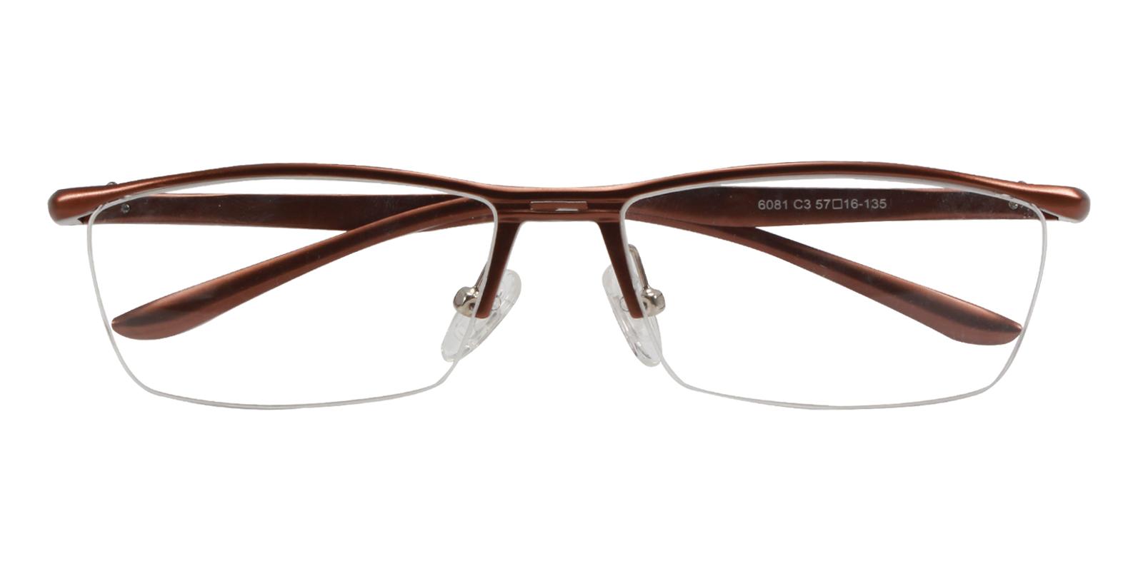 Stardust Brown Metal SportsGlasses , SpringHinges , NosePads Frames from ABBE Glasses