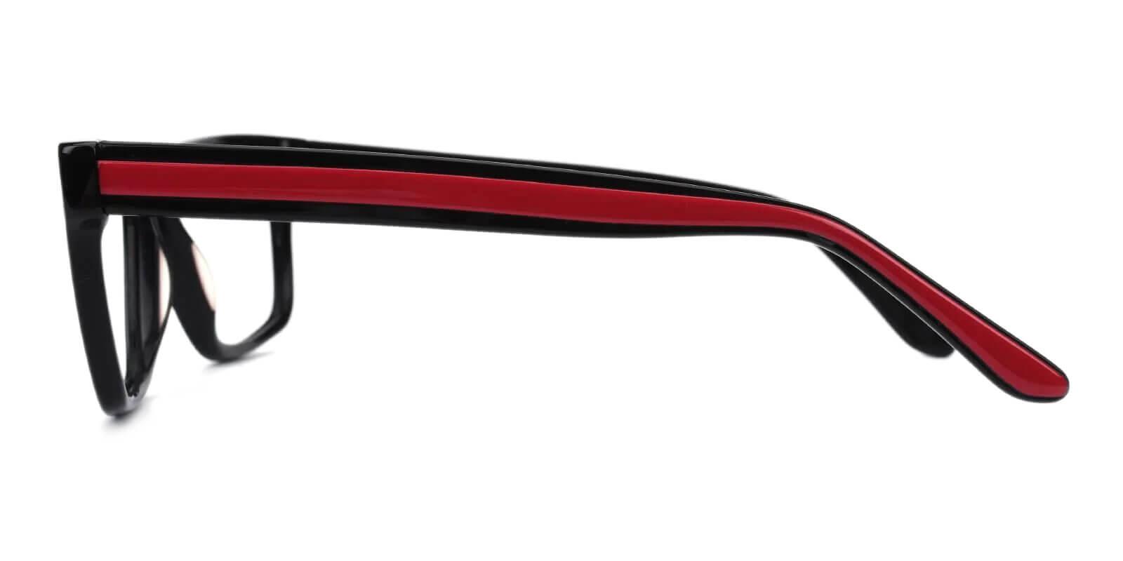 Outline Black Acetate Eyeglasses , SpringHinges , UniversalBridgeFit Frames from ABBE Glasses