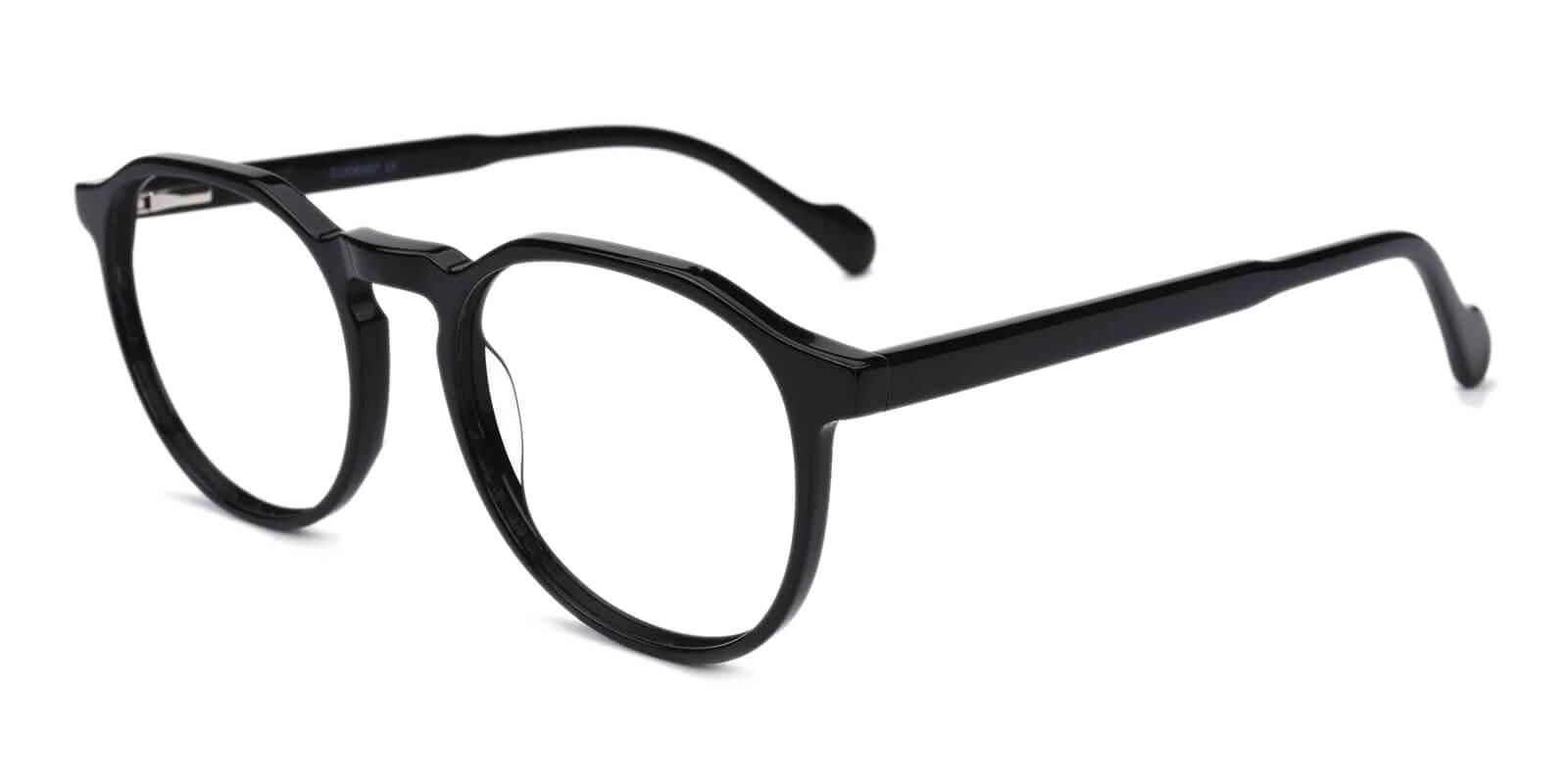 Carnival Black Acetate Eyeglasses , SpringHinges , UniversalBridgeFit Frames from ABBE Glasses