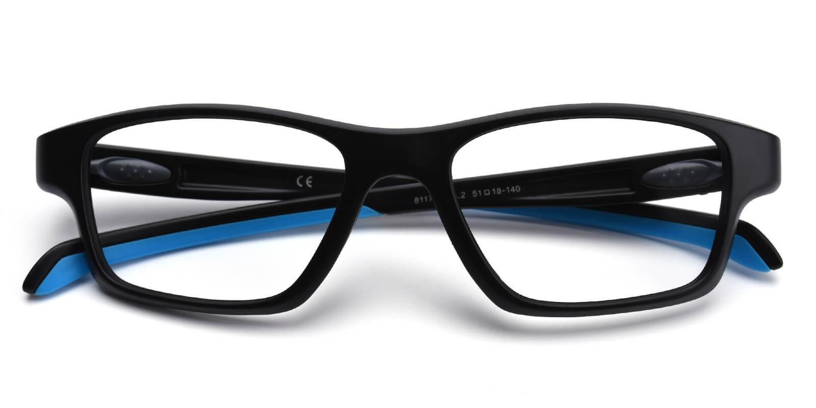 Socrates Blue TR SportsGlasses , UniversalBridgeFit Frames from ABBE Glasses