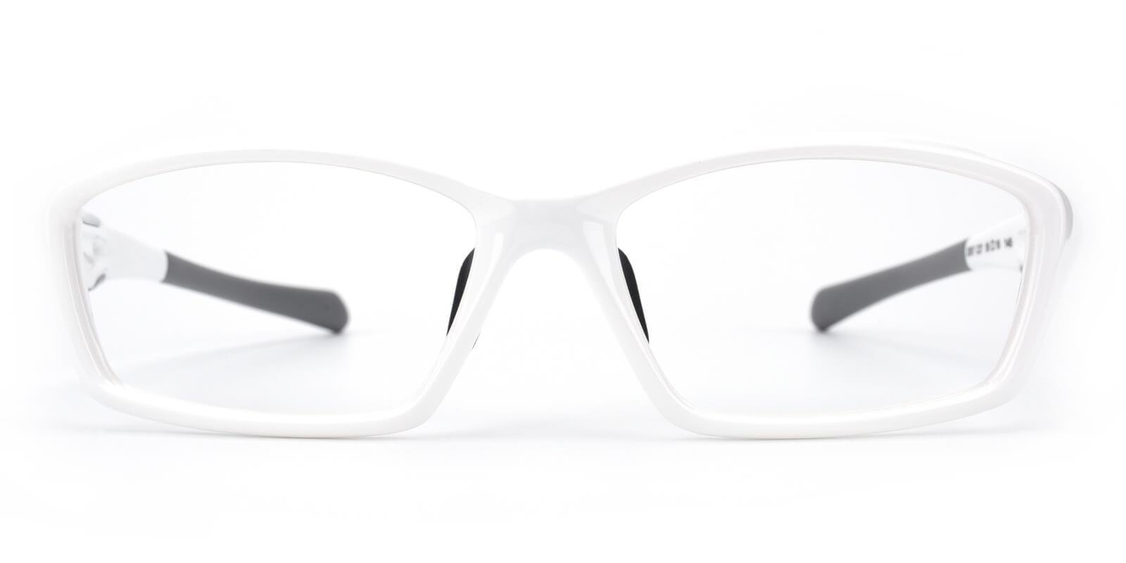 Quazar White TR SportsGlasses , UniversalBridgeFit Frames from ABBE Glasses