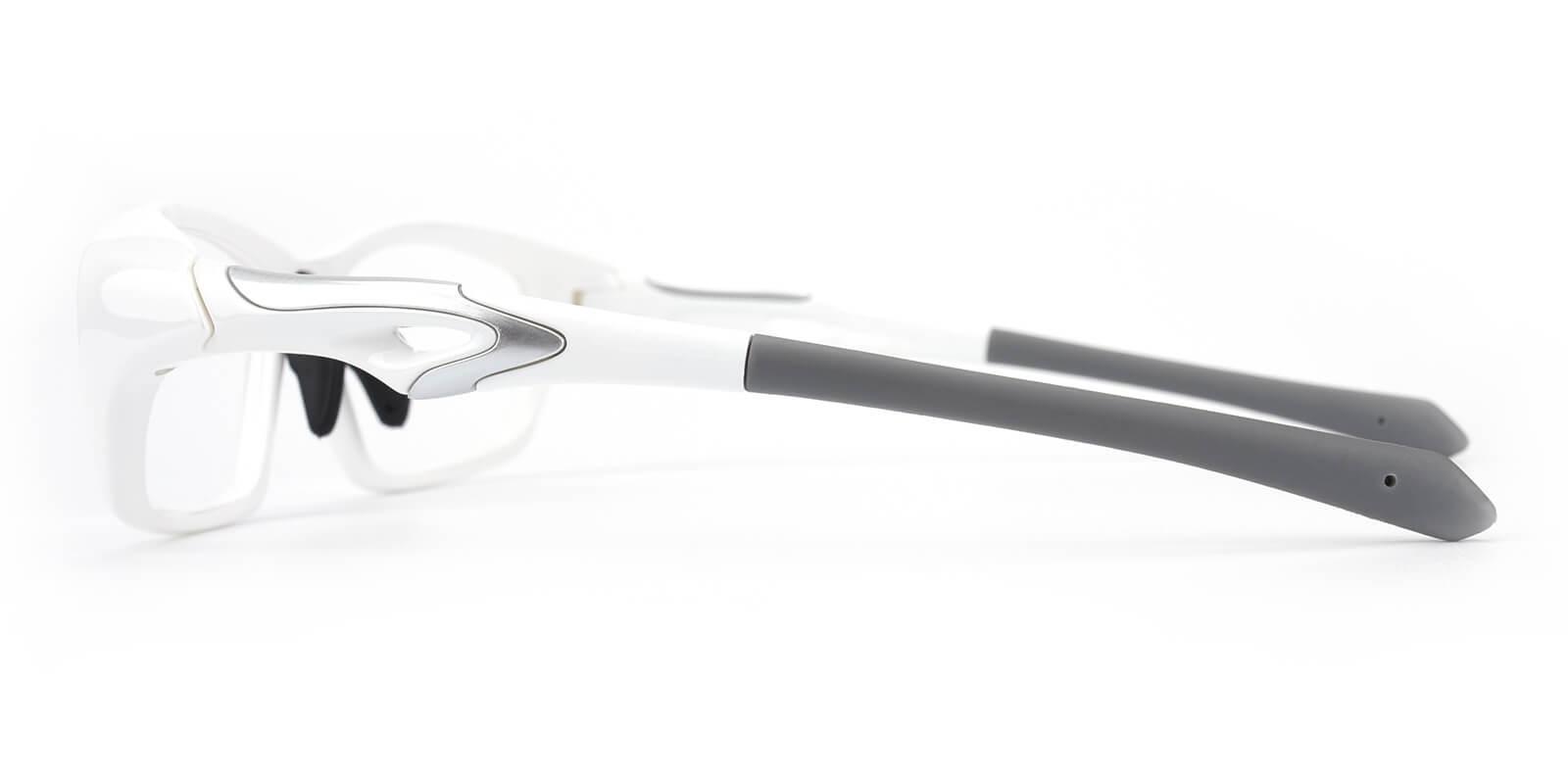 Quazar White TR SportsGlasses , UniversalBridgeFit Frames from ABBE Glasses