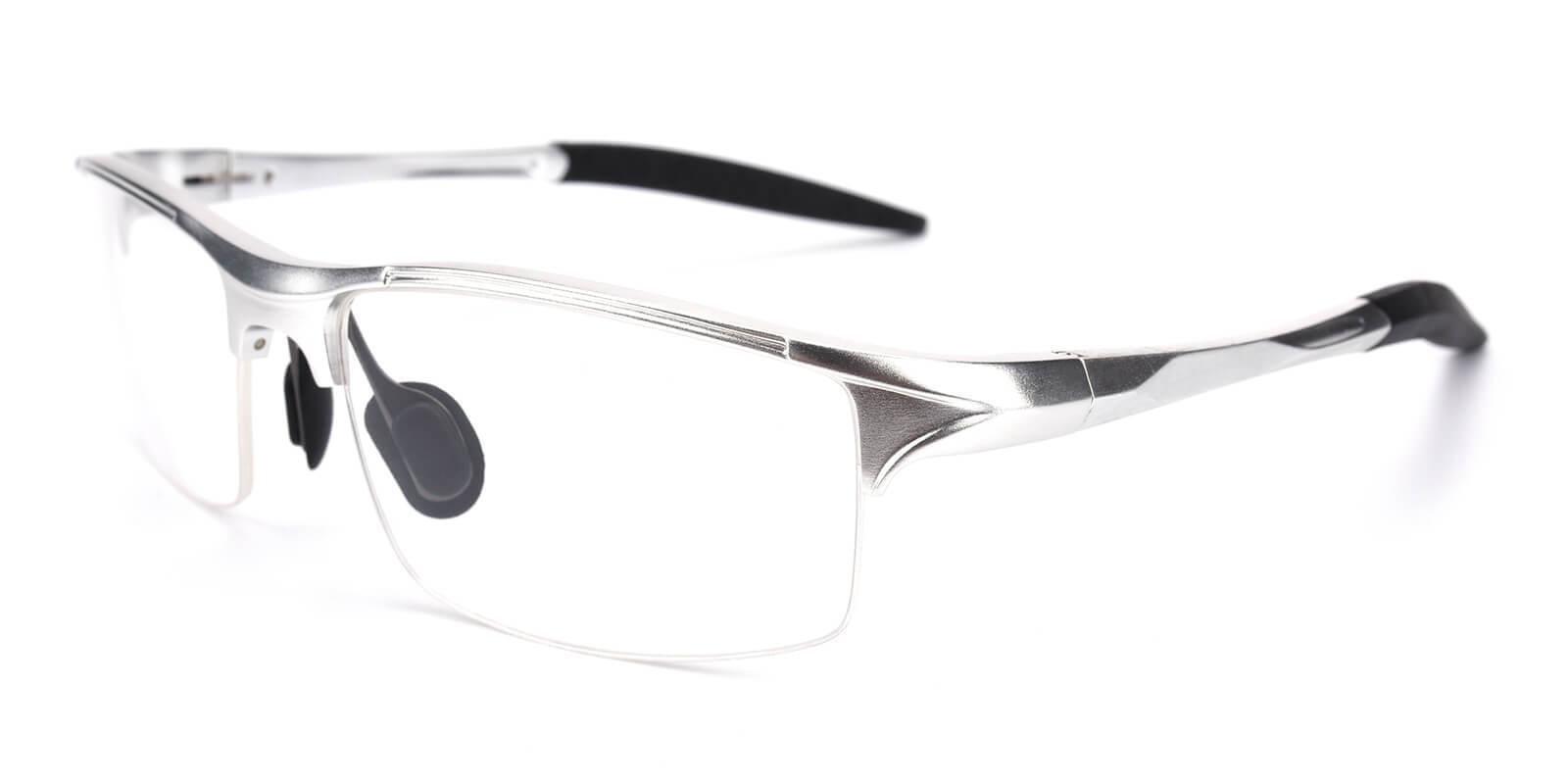 Apollo Silver Metal SportsGlasses , NosePads Frames from ABBE Glasses