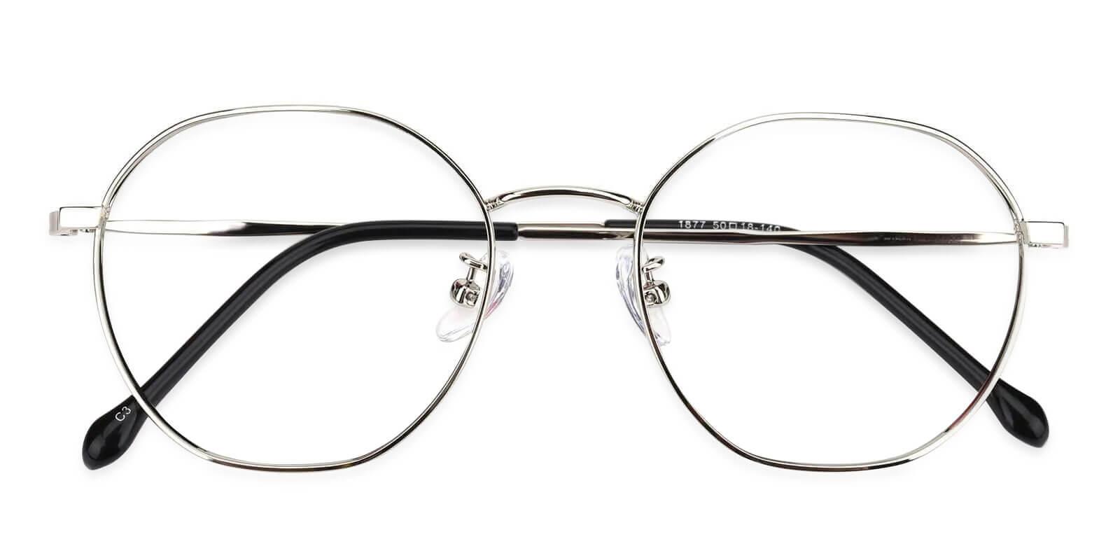 Singapore Silver Metal Eyeglasses , Lightweight , NosePads Frames from ABBE Glasses