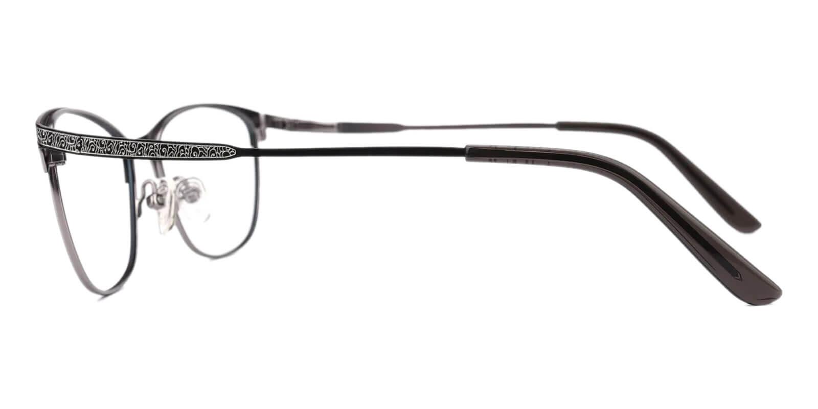 Helix Gun Metal Eyeglasses , SpringHinges , NosePads Frames from ABBE Glasses