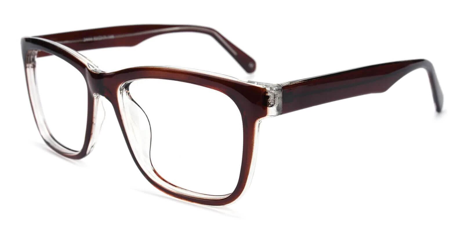 Laya Brown Plastic Eyeglasses , UniversalBridgeFit Frames from ABBE Glasses