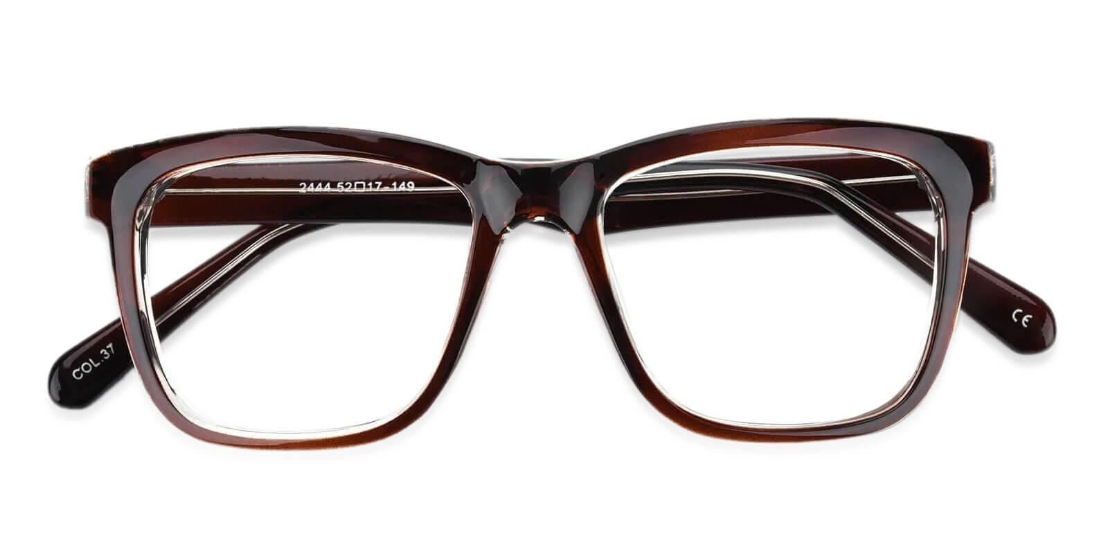 Laya Brown Plastic Eyeglasses , UniversalBridgeFit Frames from ABBE Glasses