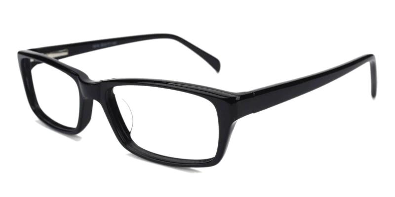 Black Charleston - Acetate ,Universal Bridge Fit