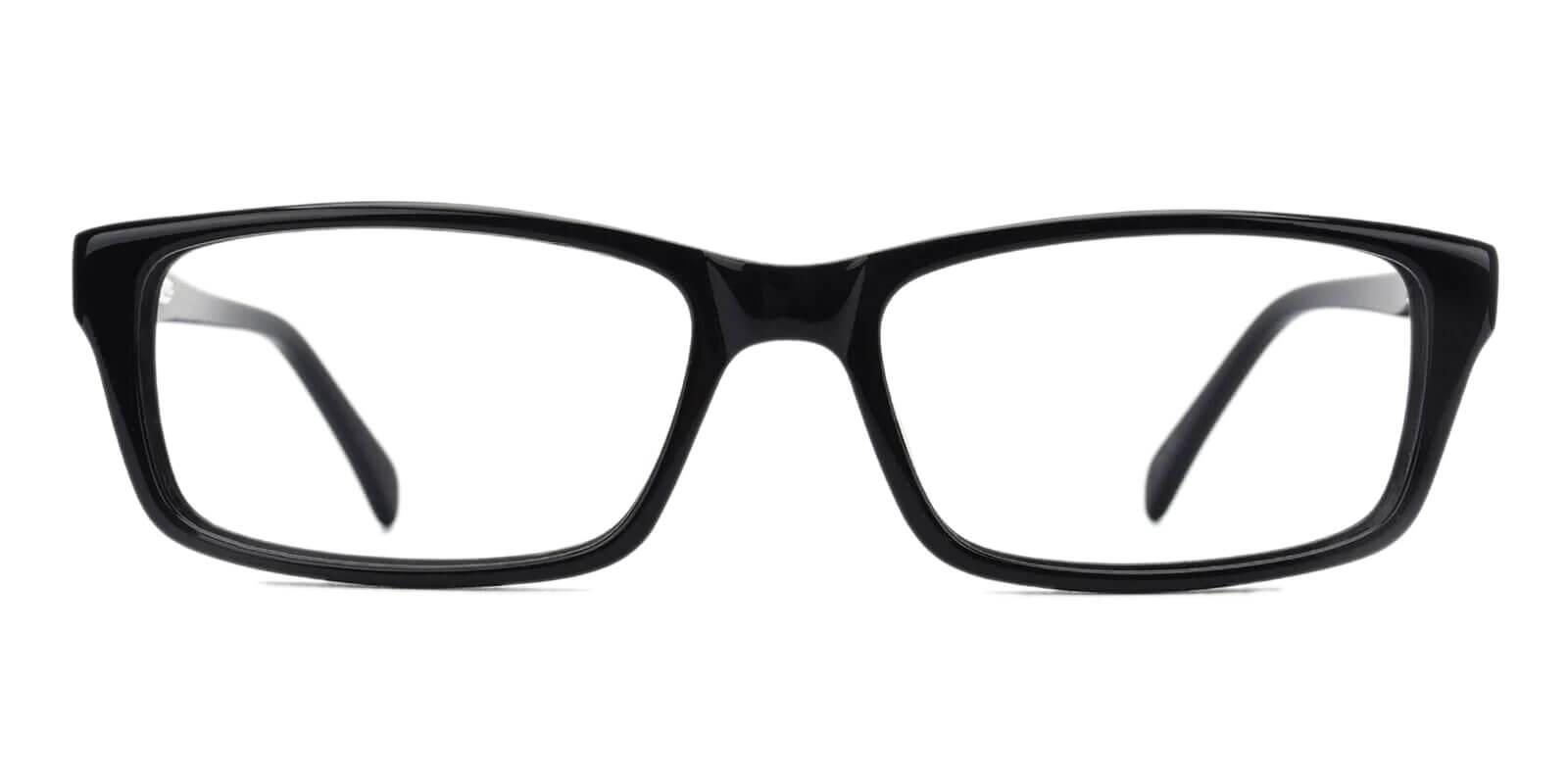 Charleston Black Acetate Eyeglasses , SpringHinges , UniversalBridgeFit Frames from ABBE Glasses