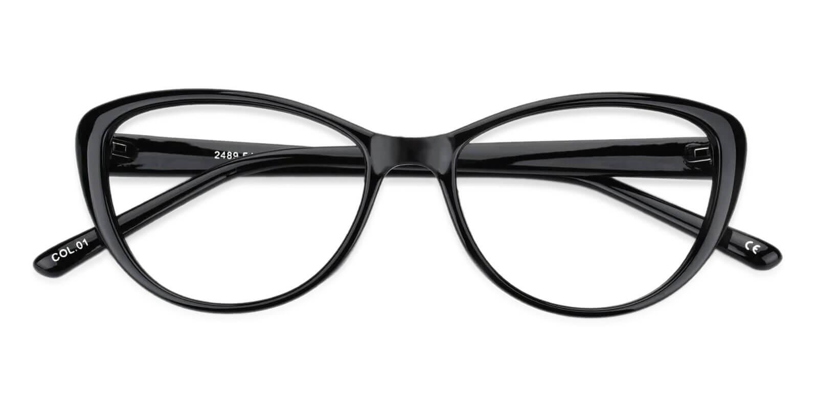 Memento Black Acetate Eyeglasses , UniversalBridgeFit Frames from ABBE Glasses