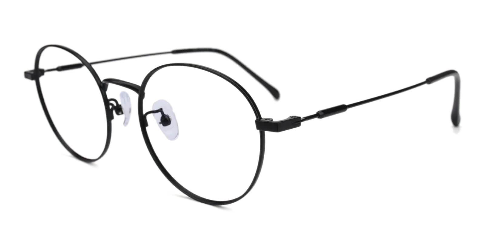 Mystery Black Metal Eyeglasses , Lightweight , NosePads Frames from ABBE Glasses