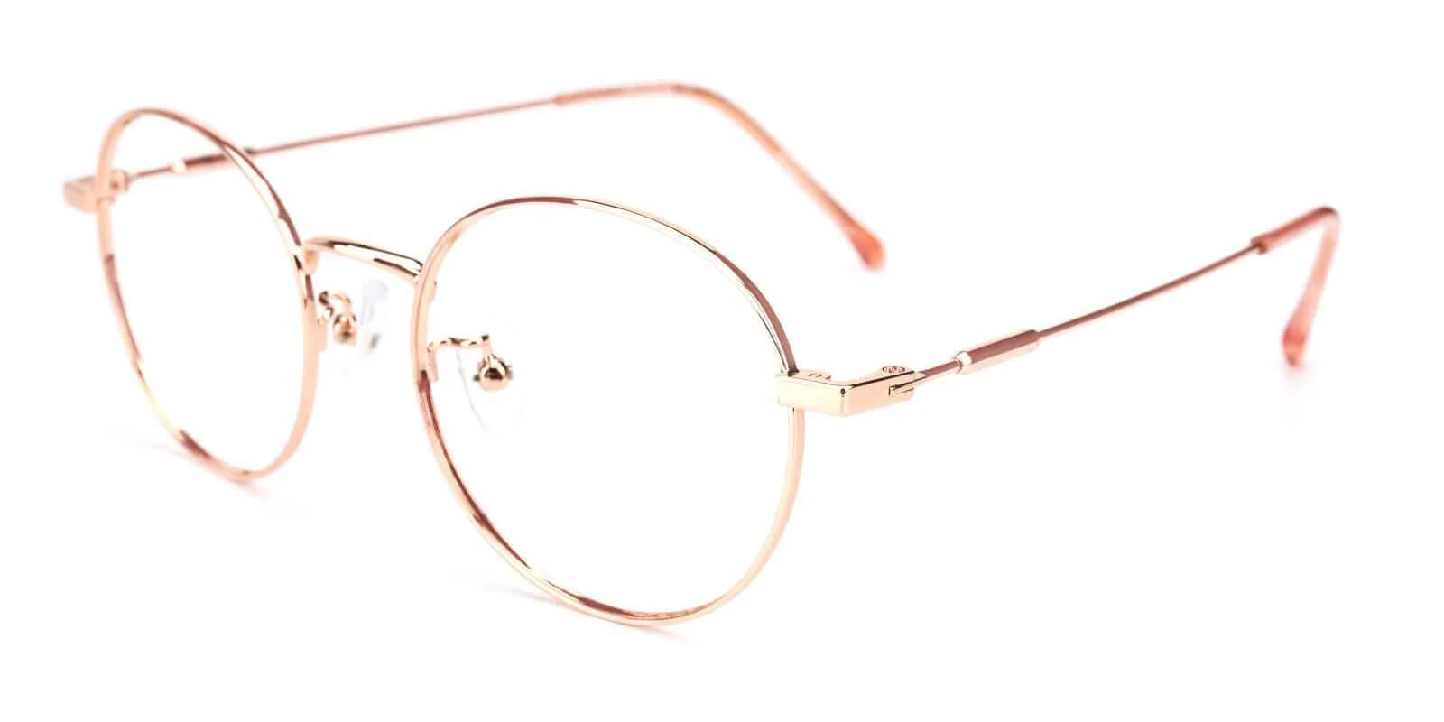 Mystery Pink Metal Eyeglasses , NosePads , Lightweight Frames from ABBE Glasses