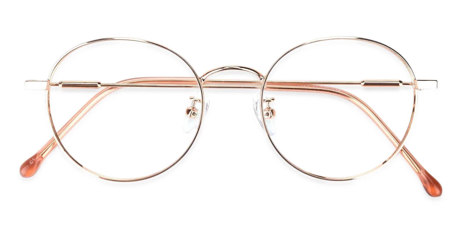 Mystery Pink Metal Eyeglasses , NosePads , Lightweight Frames from ABBE Glasses