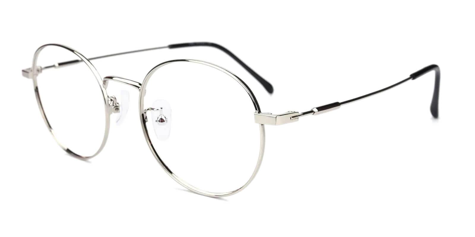 Mystery Silver Metal Eyeglasses , Lightweight , NosePads Frames from ABBE Glasses